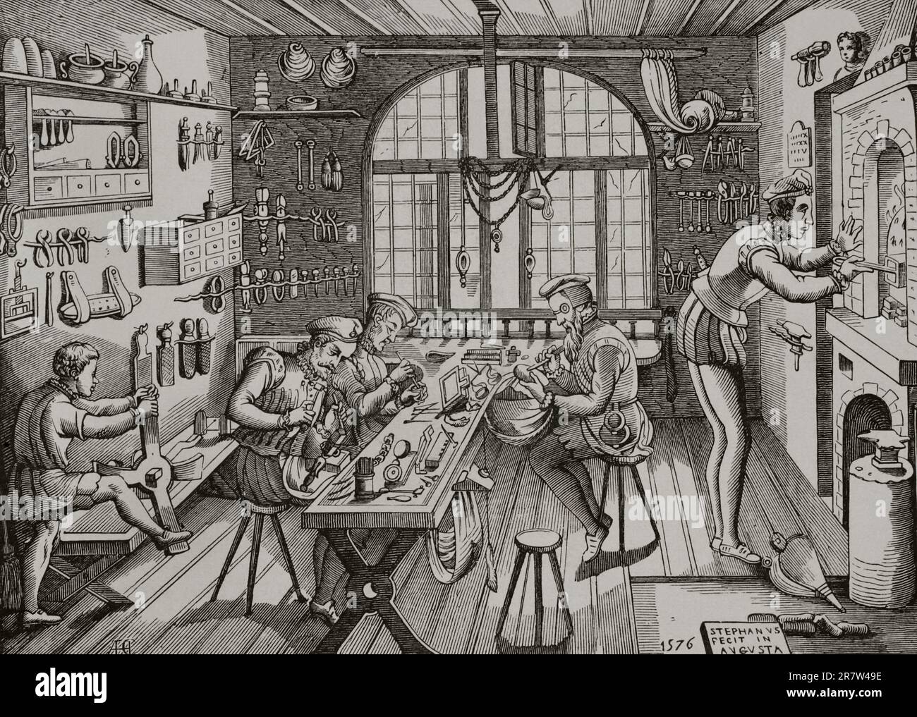 Gold goldsmith goldsmiths 16th century hi-res stock photography