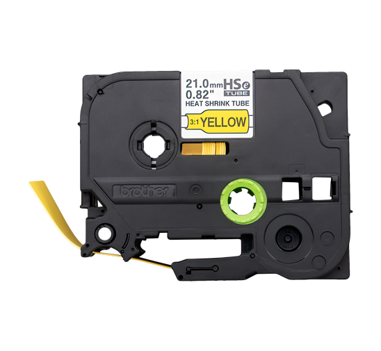 HSe-651E - 21mm (0.82in) Black on Yellow 3:1 Heat Shrink Tube
