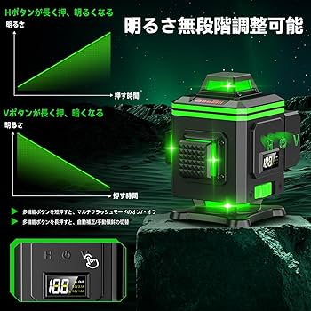 Amazon | 【2026最新改良】SEESII レーザー墨出し器 グリーンレーザー