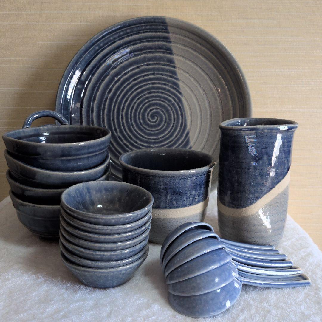 たち吉オシャレ・レンゲ他 ネイビー グレー 食器セット 約30cm・大皿 楽天市場】【最大2000円クーポン3/4 20:00〜3/11 1:59】深皿 21cm 窯変