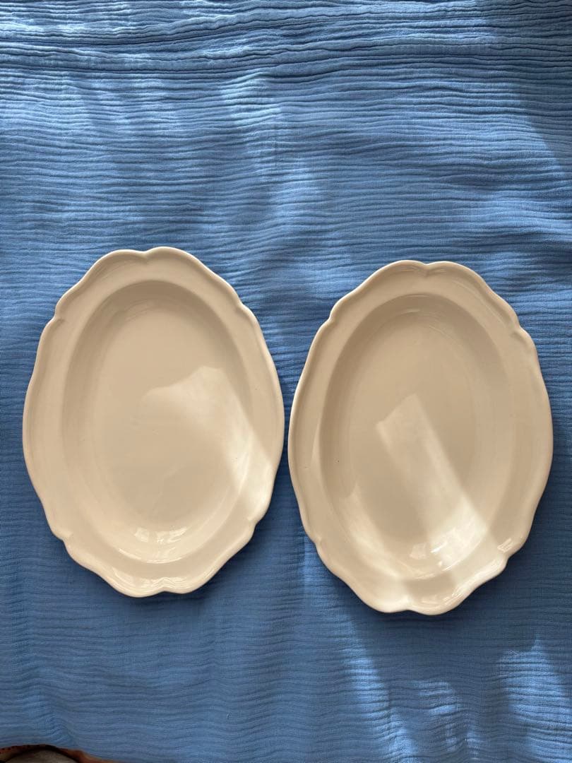 河合竜彦さん　レリーフ深皿　１枚 河合竜彦 白ツヤ釉 オーバルレリーフ皿 ｜くらすこと公式オンラインストア