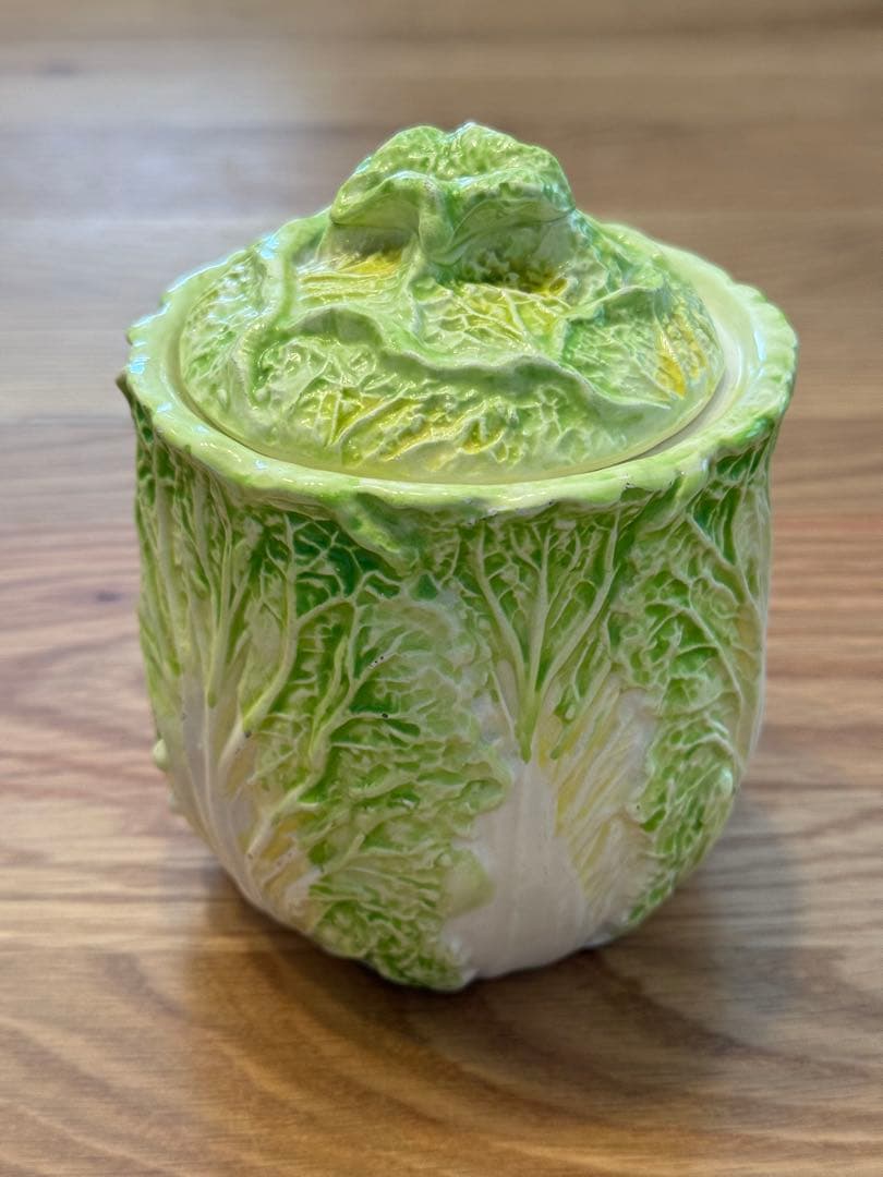 ヴィンテージ★白菜★レタス★陶器製★キャニスター★保存容器★オブジェ★小物入れ 山崎実業 tosca 陶器キャニスター トスカ ホワイト （ 保存容器 調味料