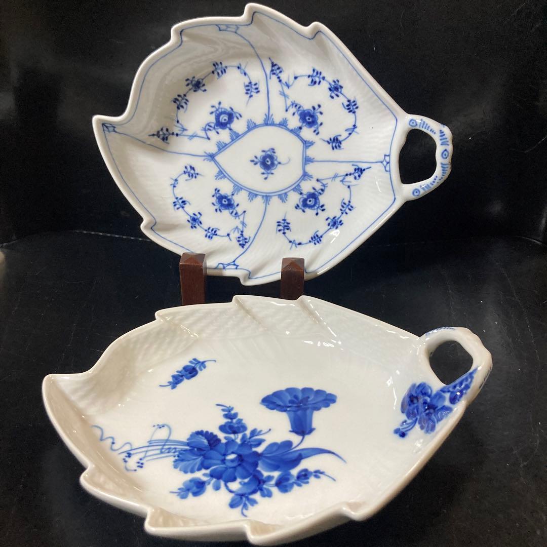 ロイヤルコペンハーゲンブルーフラワーカーブブルーフルーテッド　リーフディッシュ ロイヤルコペンハーゲンブルーフラワーカーブ リーフディッシ #1597 1