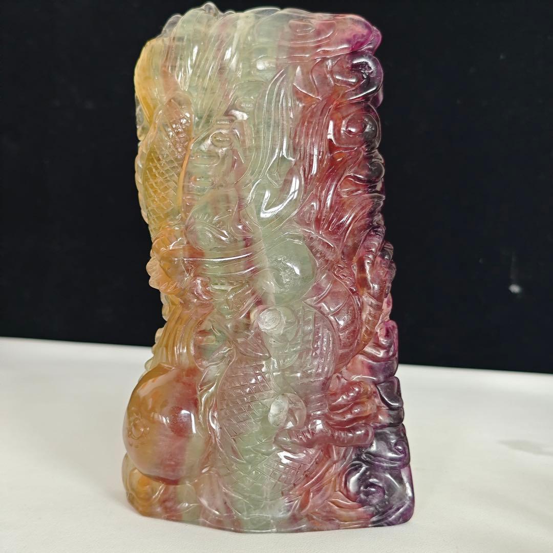 天然石フローライトの龍　ドラゴン　置物　彫物NO.060804 楽天市場】【SALE30%OFF】龍置物 フローライト龍（大） 開運 龍 置物