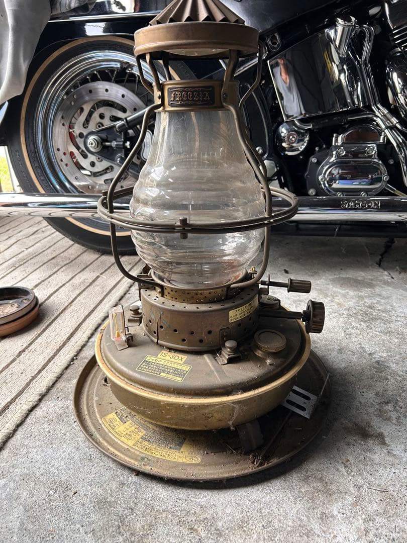 日本船燈 真鍮製 ニッセン 1S-3DX 修理必要 ニッセン / 日本船燈 ストーブ IS-3 ゴールドフレーム レトロ 暖房器具